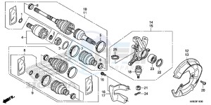 TRX500FM6G TRX680 Europe Direct - (ED) drawing FRONT KNUCKLE/ FRONT DRIVE SHAFT