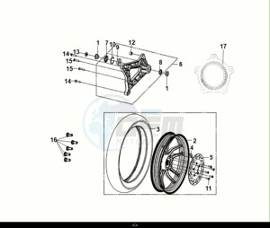 JET X 125I ABS (XH12WX-EU) (E5) (M1) drawing REAR WHEEL