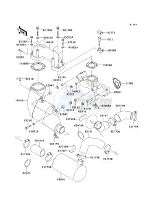 JT 1100 C [1100 STX D.I.] (C1) [1100 STX D.I.] drawing MUFFLER-- S- -