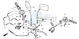 CBF600NA drawing HANDLE LEVER/SWITCH/CABLE (CBF600S8/SA8/N8/NA8)