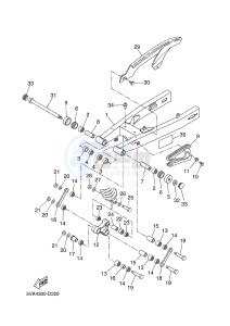 XT660R (5VKL 5VKL 5VKL 5VKL) drawing REAR ARM