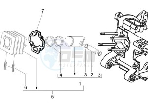 LX 50 2T D drawing Cylinder - piston - wrist pin unit