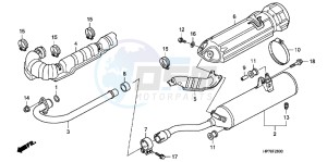 TRX420FPAC TRX420 ED drawing EXHAUST MUFFLER