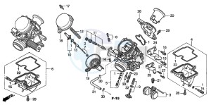 CBF500 drawing CARBURETOR (COMPONENT PARTS)