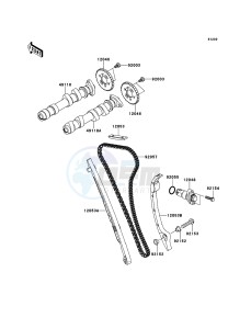 ER-6N ER650CBF GB XX (EU ME A(FRICA) drawing Camshaft(s)/Tensioner