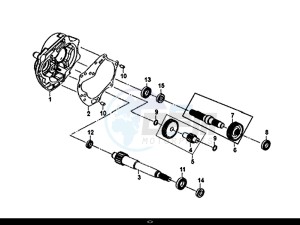 ORBIT II 50 (25 KM/H) (AE05W8-NL) (L8-M0) drawing MISSION CASE-DRIVE SHAFT