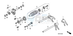 CB1000R9 Australia - (U) drawing GEARSHIFT DRUM