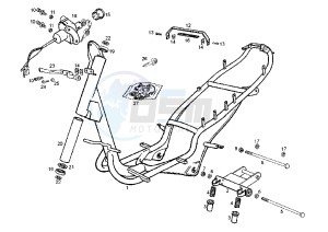 ATLANTIS O2 TWO CHIC - 50 cc drawing FRAME-CENTRAL STAND