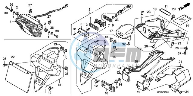 TAILLIGHT (CBR1000RRA/RAA )