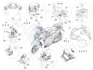 Beverly 350 4t 4v ie e3 Sport Touring drawing Main cable harness