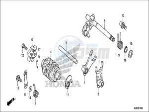 CRF125FBH Europe Direct - (ED) drawing GEARSHIFT DRUM