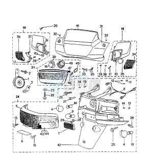 SV GEO - 50 cc drawing HEADLIGHT-TAILLIGHT