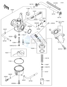 KLX110 KLX110CHF EU drawing Carburetor