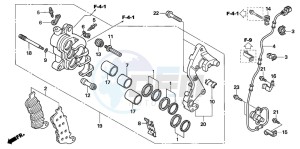 CBF1000 drawing R. FRONT BRAKE CALIPER (CBF1000A/T/S)