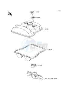 KX450F KX450FEF EU drawing Cylinder Head Cover