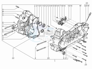 MP3 500 Tourer (USA) USA drawing Crankcase