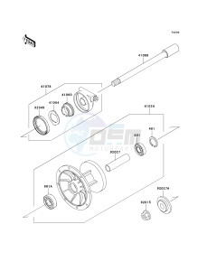 KL 650 E [KLR650] (E8F-E9F) E9F drawing FRONT HUB