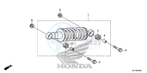 CRF110FD CRF110F Europe Direct - (ED) drawing REAR CUSHION