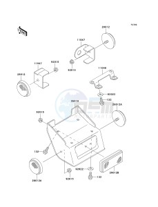 KLX 250 D [KLX250R] (D2-D4) [KLX250R] drawing REFLECTORS