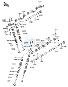 ZX 600 A [NINJA 600] (A1-A2) [NINJA 600] drawing ROCKER ARMS_VALVES