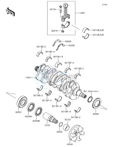 JET SKI SX-R JS1500AJF EU drawing Crankshaft