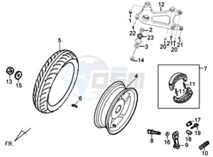 X'PRO 50 25KMH (L8) NL EURO4 drawing REAR WHEEL