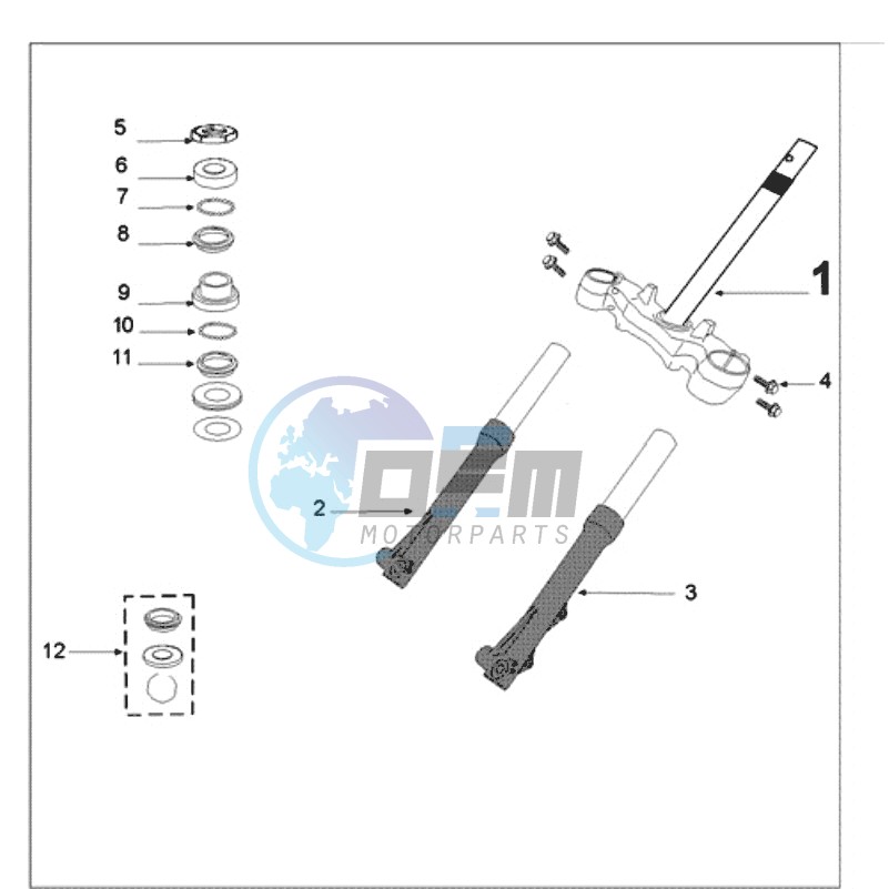 FRONT FORK / STEERINGHEAD