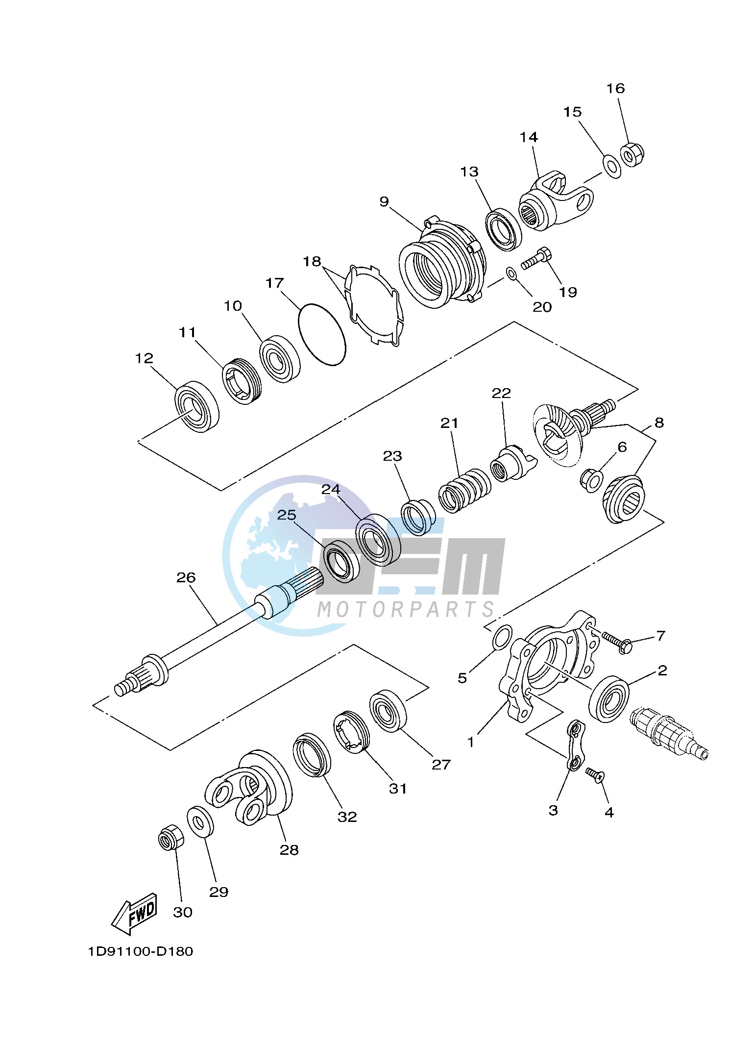 MIDDLE DRIVE GEAR