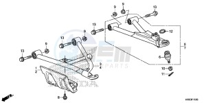 TRX500FM5H Europe Direct - (ED) drawing FRONT ARM