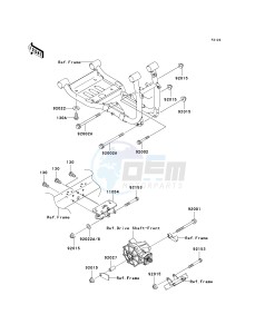 KAF 950 E [MULE 3010 TRANS4X4 DIESEL] (E8F) E8F drawing ENGINE MOUNT