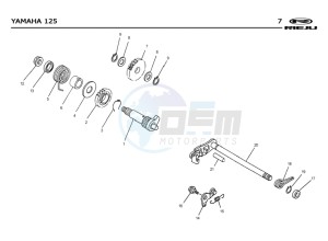 RS2-125-MATRIX-PRO-GREEN drawing KICKSTART SHAFT  Yamaha 125 4t Euro 2