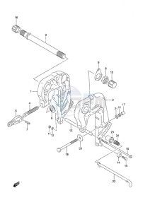 DF 25 V-Twin drawing Clamp Bracket Non-Remote Control