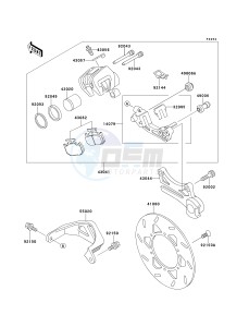 KDX 220 A [KDX220R] (A4-A8) [KDX220R] drawing REAR BRAKE