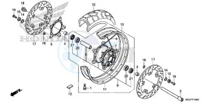 VFR1200XF CrossTourer - VFR1200X 2ED - (2ED) drawing FRONT WHEEL