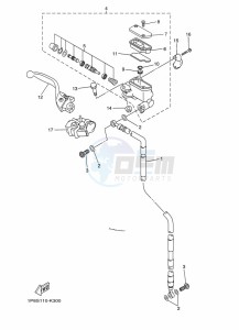 YZ125 (B4XA) drawing FRONT MASTER CYLINDER