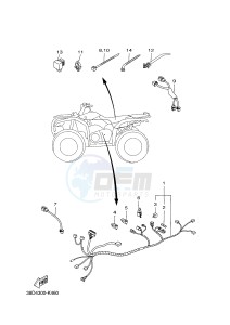 YFM350 YFM350FWA GRIZZLY 350 4WD (1SG1) drawing ELECTRICAL 2