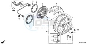 GL1800C drawing REAR WHEEL