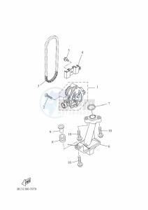 XSR700 MTM690-U (B9J2) drawing OIL PUMP