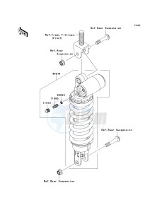 ZX 600 P [NINJA ZX-6R] (7F-8FA) P8FA drawing SHOCK ABSORBER-- S- -