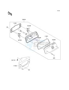 KVF 700 A [PRAIRIE 700 4X4] (A6F) A6F drawing TAILLIGHT-- S- -