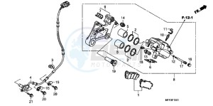 VT1300CXAC drawing REAR BRAKE CALIPER (VT1300CXA)