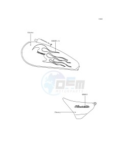 ZL 600 B [ELIMINATOR 600] (B2-B3) [ELIMINATOR 600] drawing DECALS-- EBONY- --- ZL600-B2- -