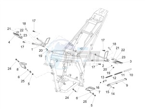 RX 125 E4 (APAC) drawing Trestle - Footboards