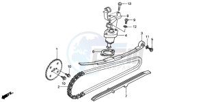 SH125R drawing CAM CHAIN/TENSIONER