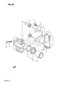 LT230E (E1) drawing FRONT CALIPERS