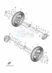 MWD300 TRICITY 300 (BX91) drawing FRONT WHEEL