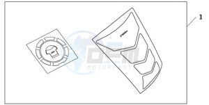 CBF1000SA Europe Direct - (ED / ABS) drawing TANKPAD / FUEL LID COVER