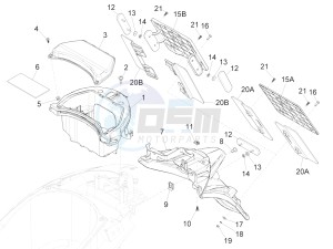 LIBERTY 125 IGET 4T 3V IE E4 ABS (EMEA) drawing Rear cover - Splash guard