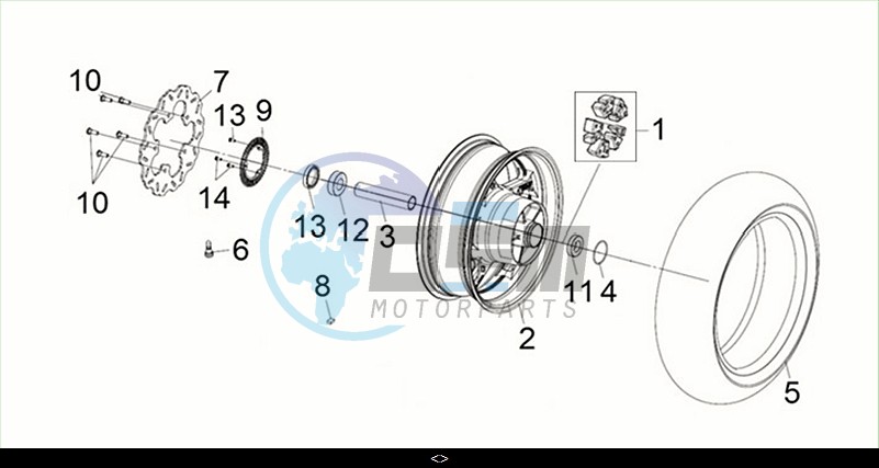 RR. WHEEL / MAXSYM TL 508 (TL50W2-EU) (M2)