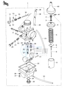 KX 80 A [KX80] (A1-A2) [KX80] drawing CARBURETOR -- KX80-A1- -